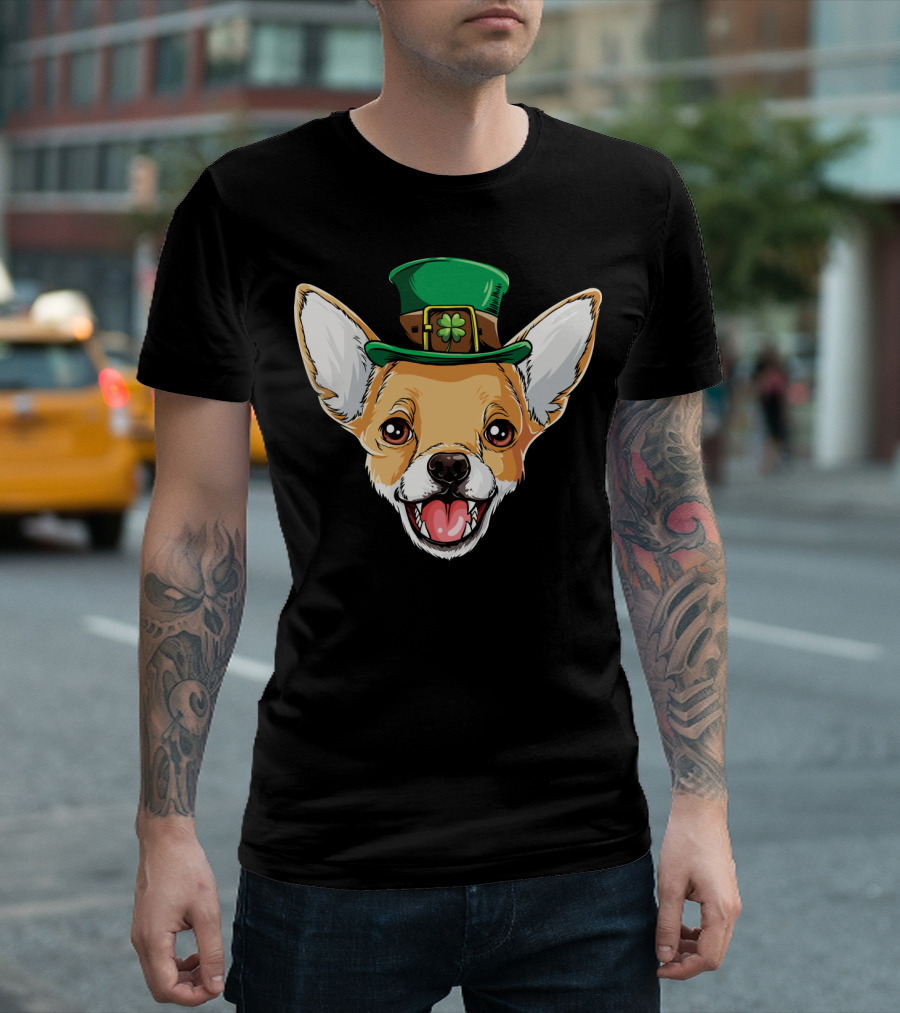 Chihuahua Leprechaun Hat Shamrock T-Shirt