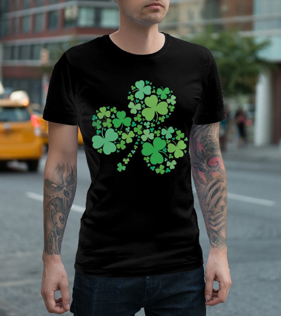 Shamrocks Clover Design St. Patricks Day T-Shirt