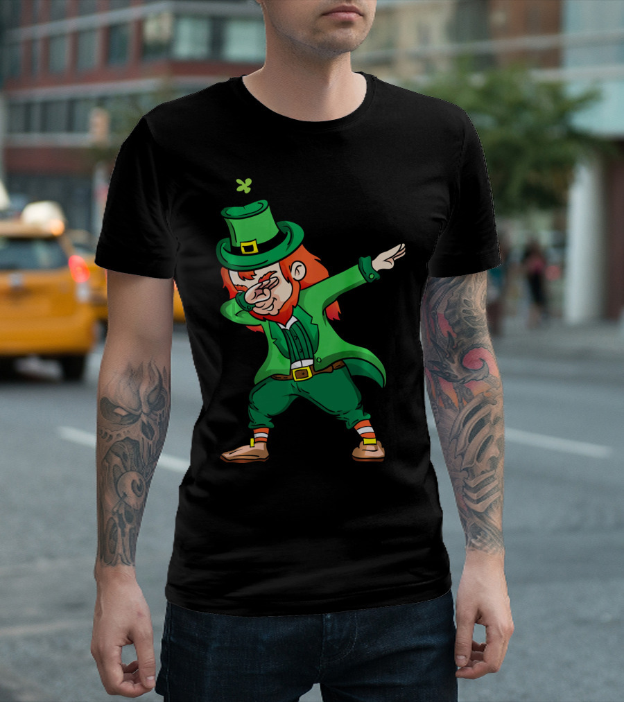 Drink And Dab With Dabbing Leprechaun St. Patrick's Day Fun T-Shirt