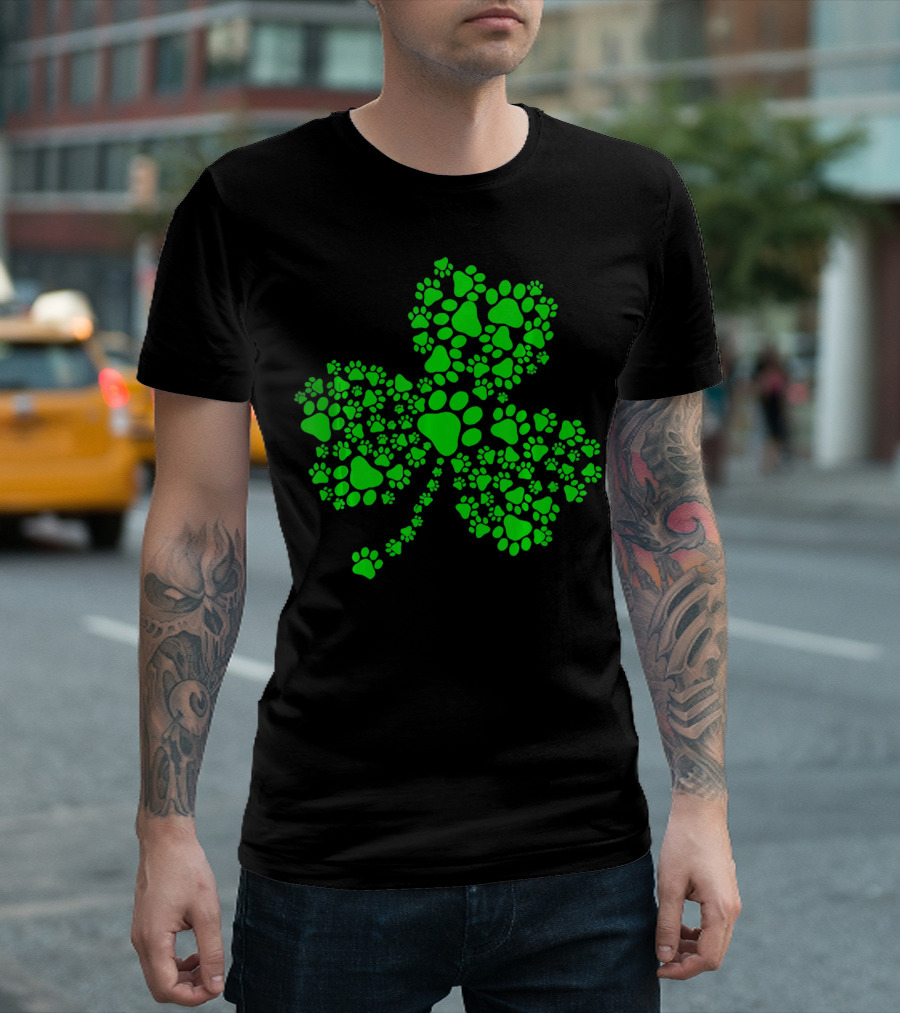 Clover Paw Dog Shamrock T-Shirt