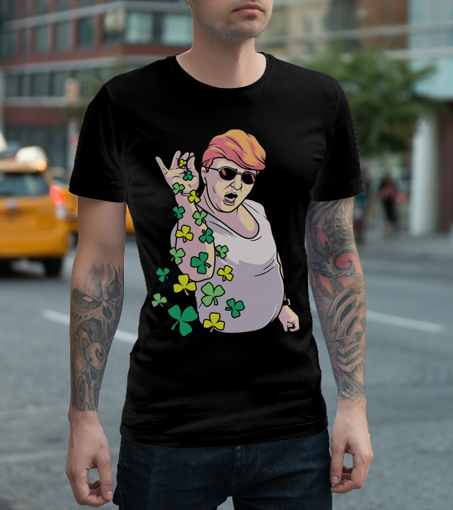 Trump St Patricks Day Cheer Shamrock Salt Bae T-Shirt