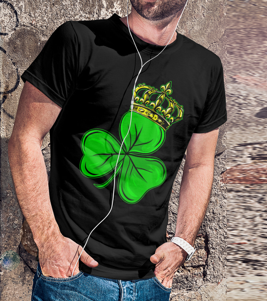 St Patricks Day Shamrock Irish Crown T-Shirt