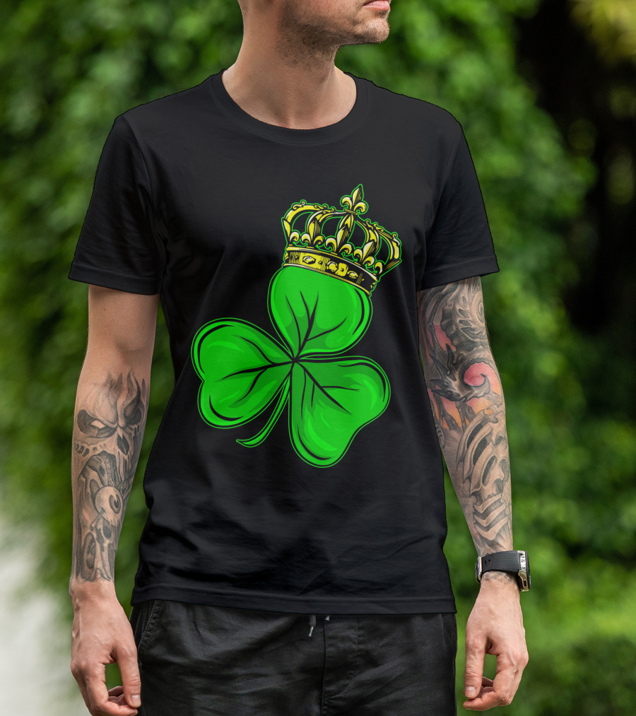 St Patricks Day Shamrock Irish Crown T-Shirt