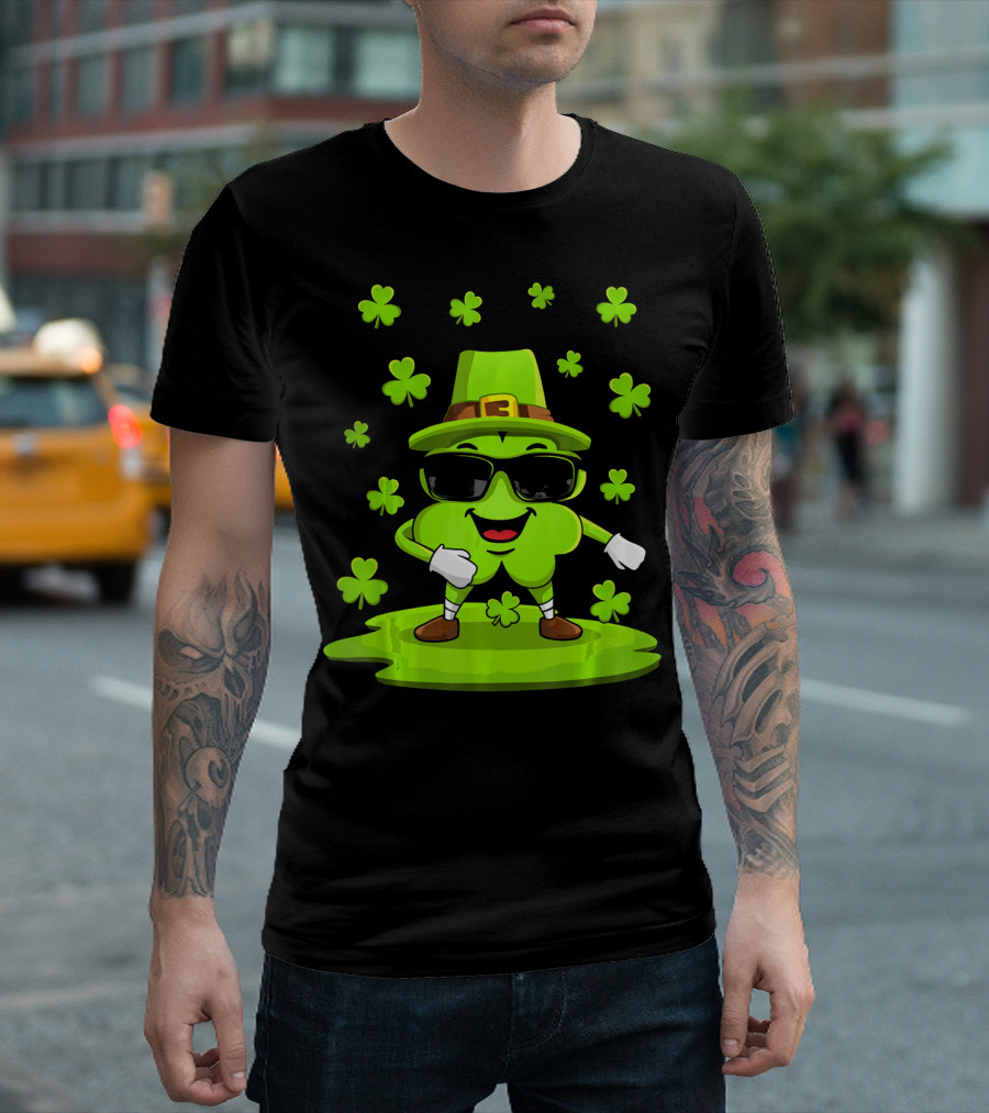 Floss Dance Shamrock Sunglasses St. Patrick's Day T-Shirt