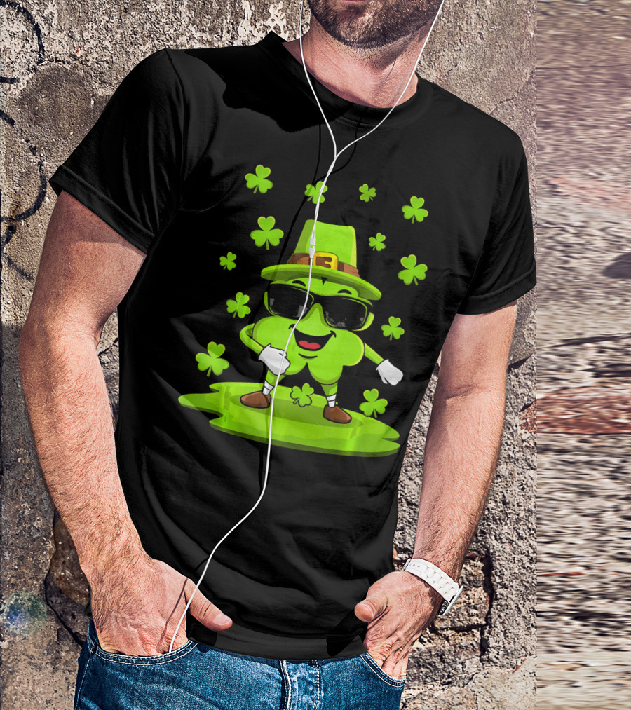 Floss Dance Shamrock Sunglasses St. Patrick's Day T-Shirt