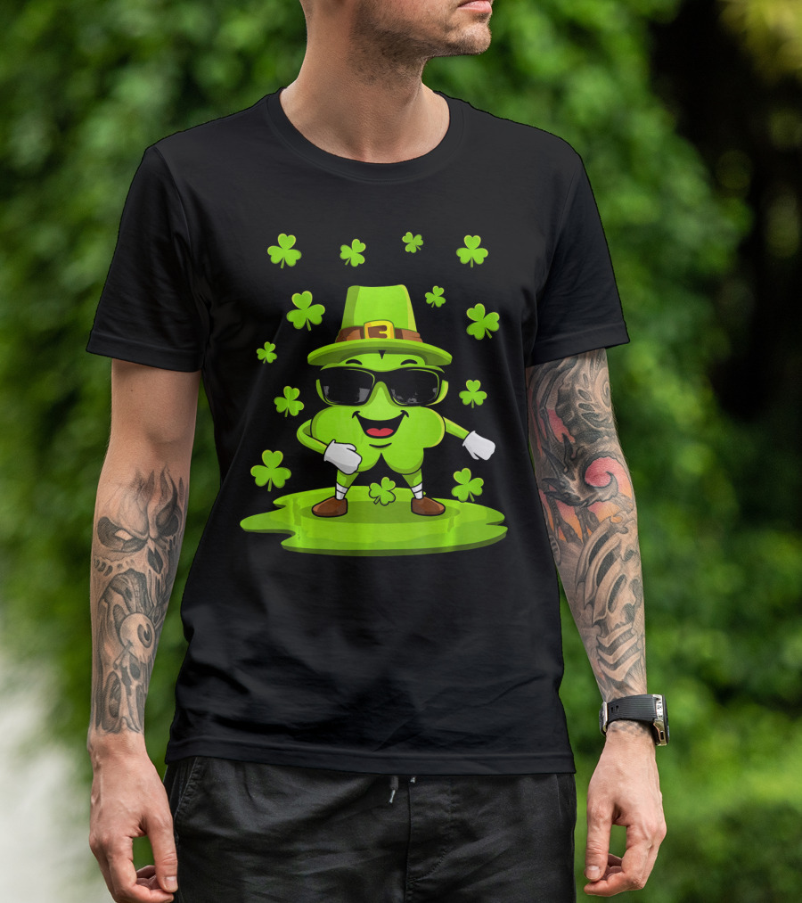 Floss Dance Shamrock Sunglasses St. Patrick's Day T-Shirt