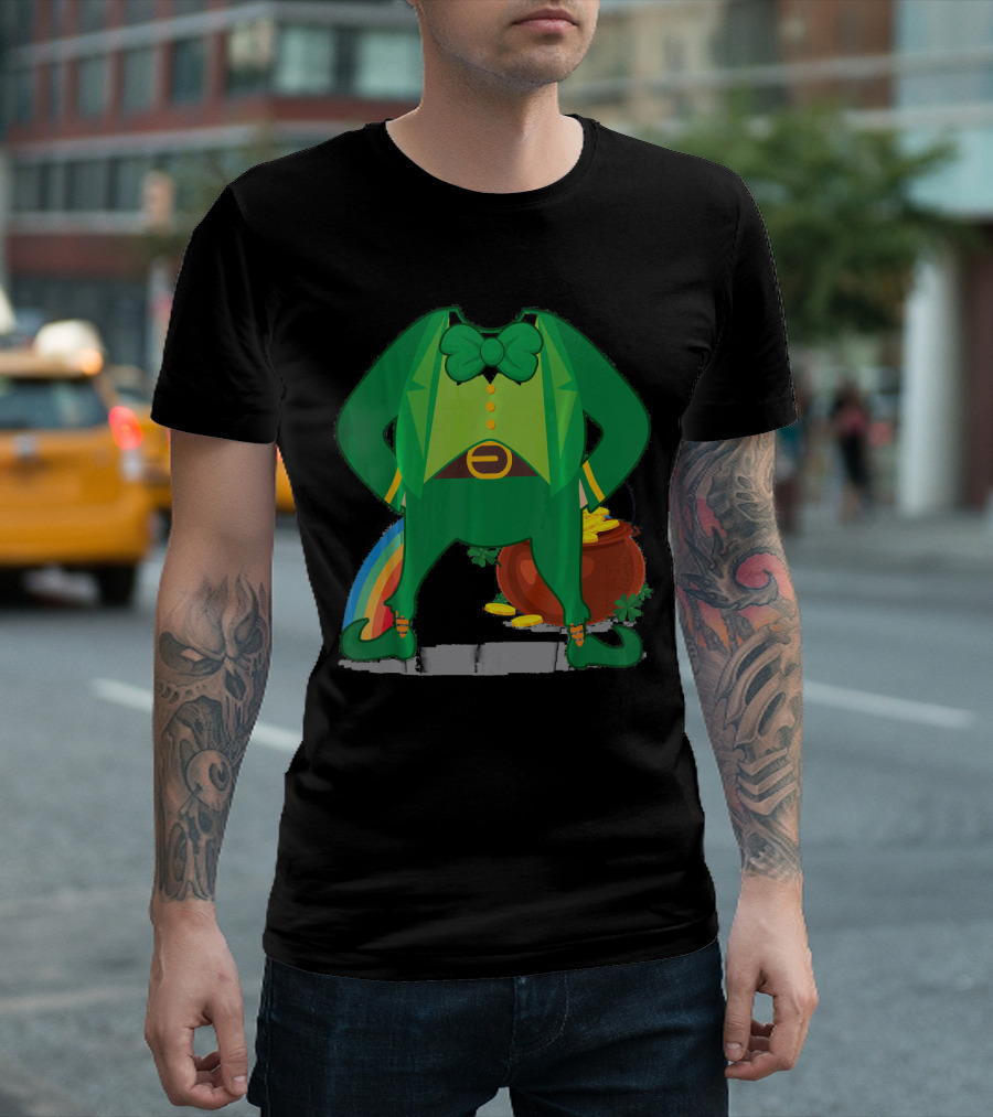 Leprechaun Costume Funny Paddy's Pot of Gold Rainbow T-Shirt