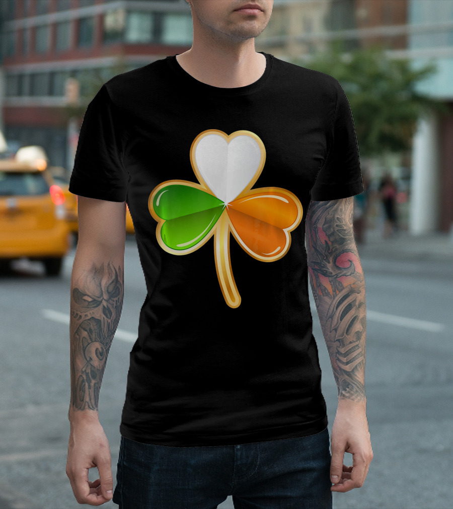 Shamrock Irish Flag Colors Green Tie St Pat T-Shirt