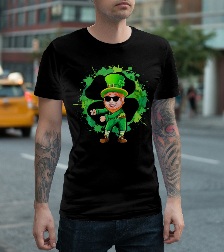 Flossing Leprechaun Funny Floss St Patrick's Day Shamrock Dance T-Shirt
