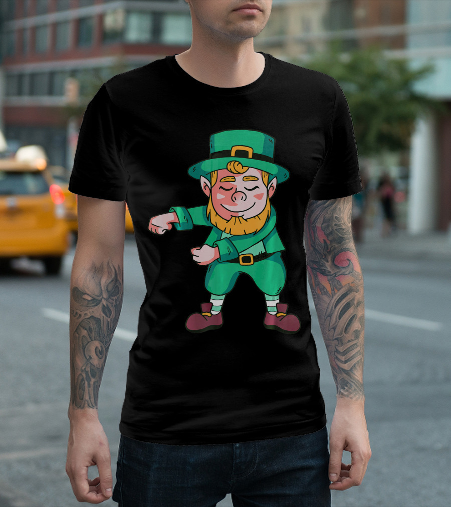 Flossing Leprechaun St. Patrick's Day Celebration Dance T-Shirt