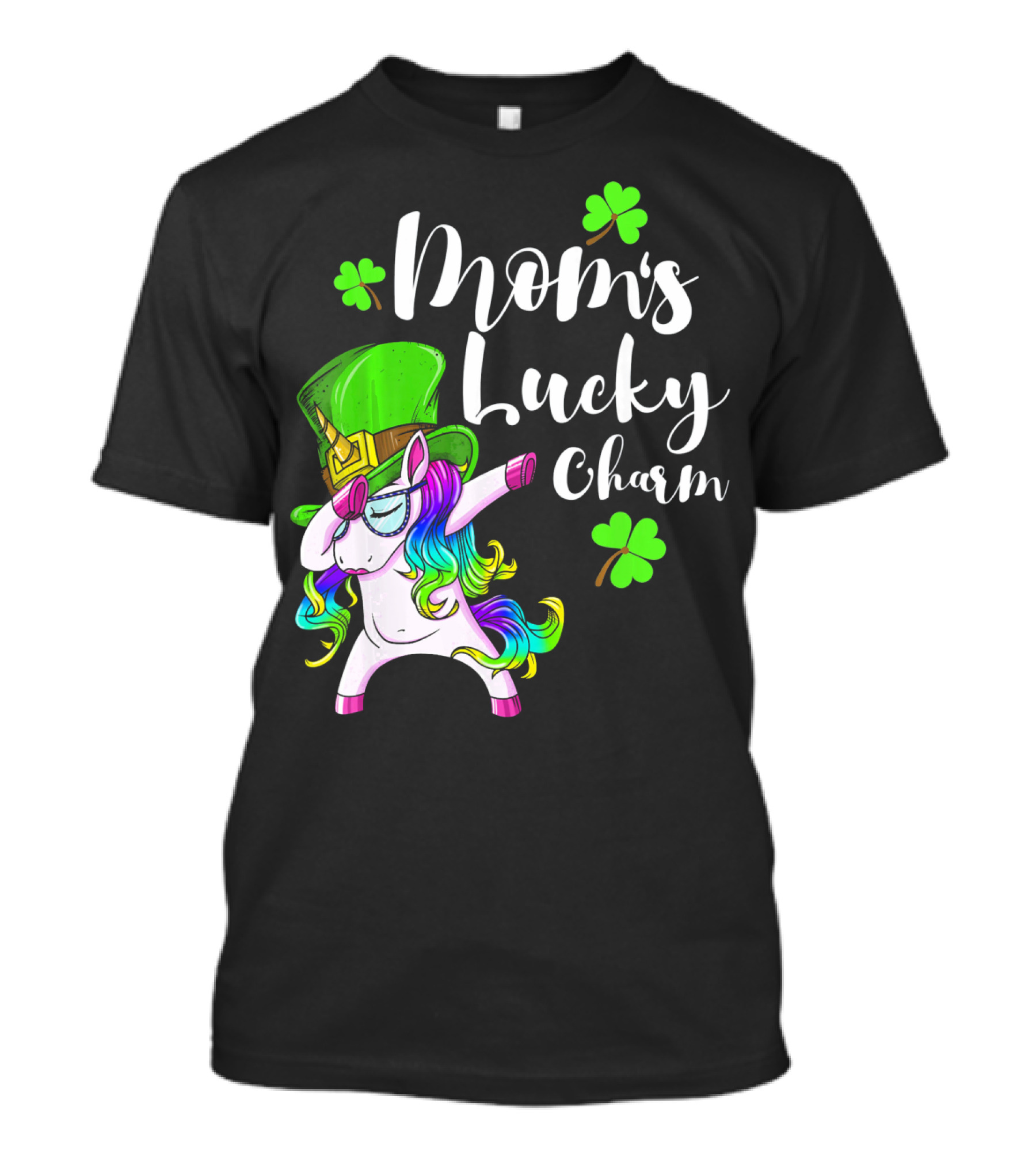 Mom's Lucky Charm St. Patricks Day Unicorn Irish Dance T-Shirt