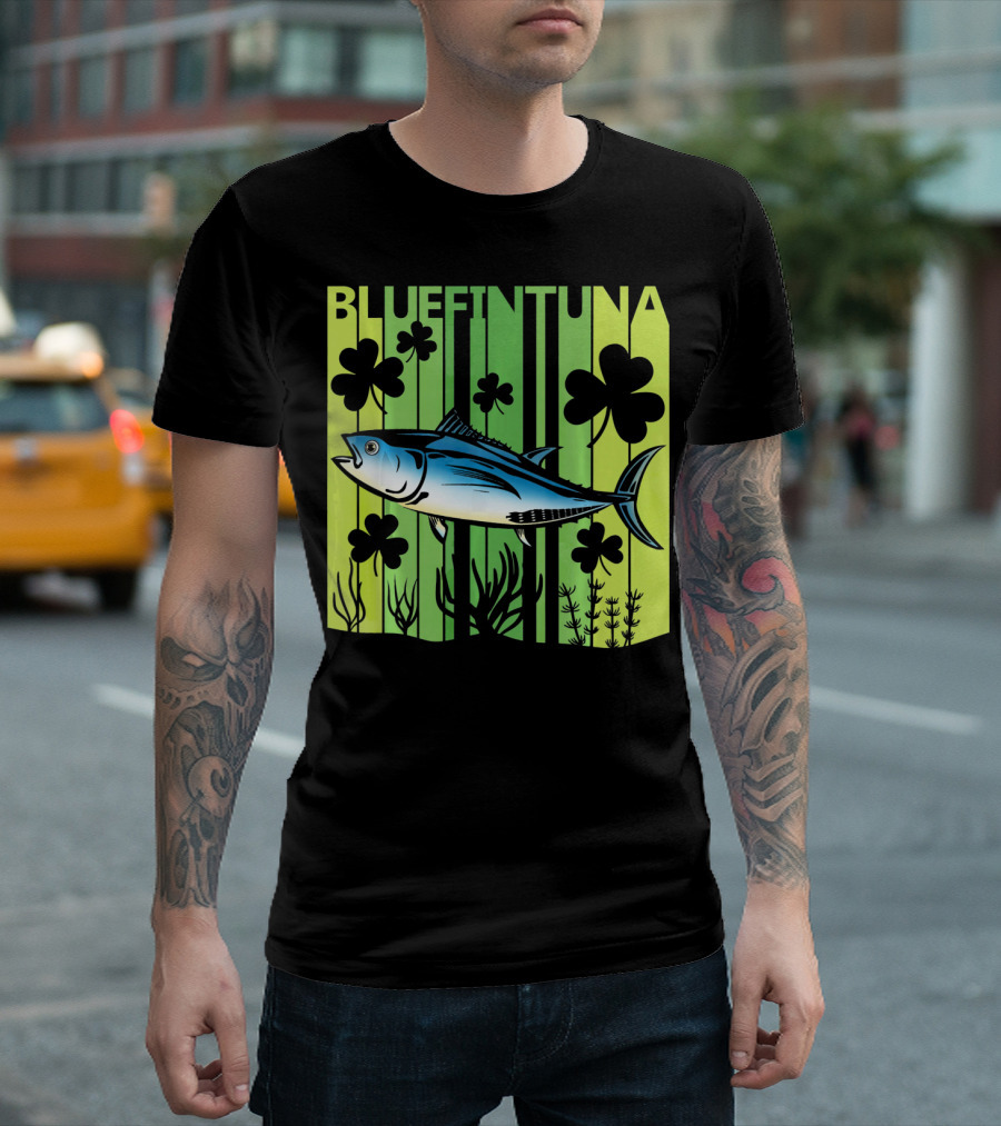 Bluefin Tuna Clover Luck T-Shirt