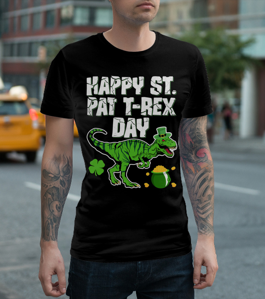 Happy St. Pat T-Rex Day Saint Patricks T-Shirt