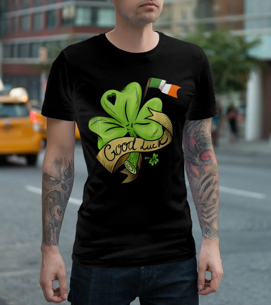 Good Luck Irish Flag Shamrock St. Patrick's T-Shirt