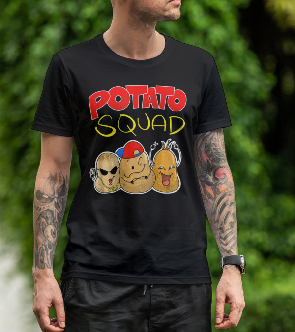 Potato Squad Cute Funny Vegetarian Crew T-Shirt