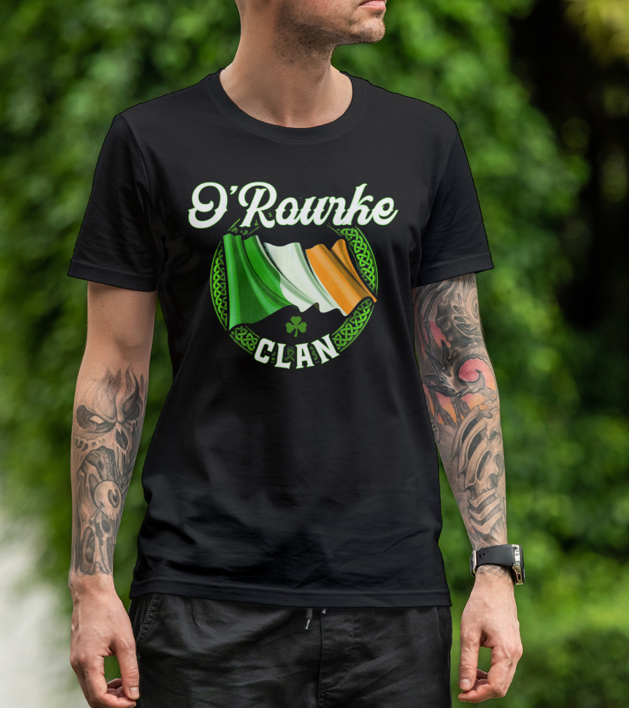ORourke Clan Irish Flag Ireland Surname T-Shirt