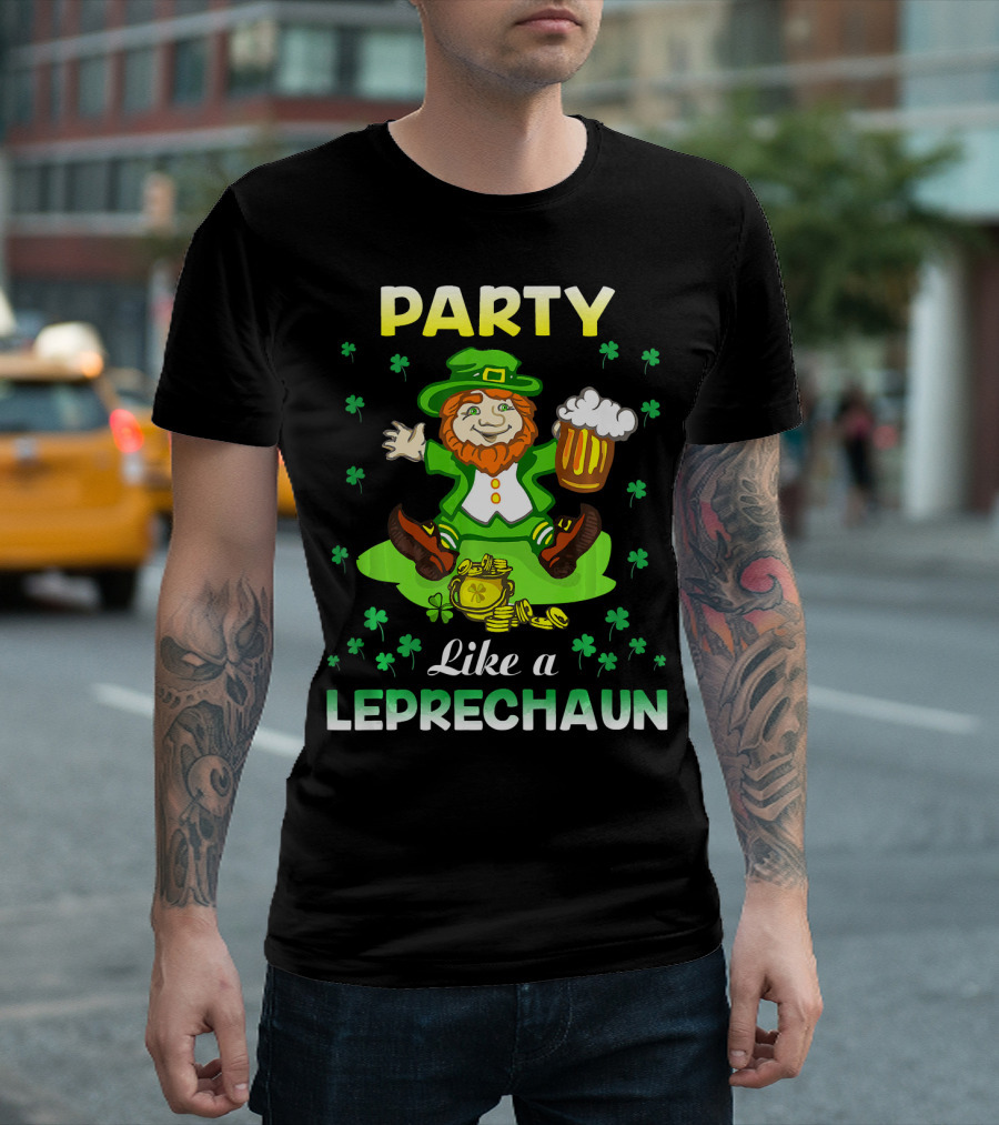 Party Like A Leprechaun Irish Green T-Shirt
