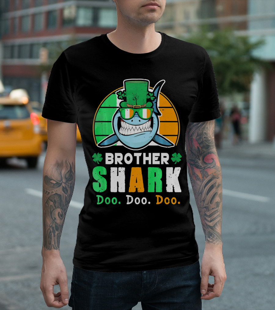 Brother Shark Doo Doo Doo Irish Ireland St Patricks T-Shirt