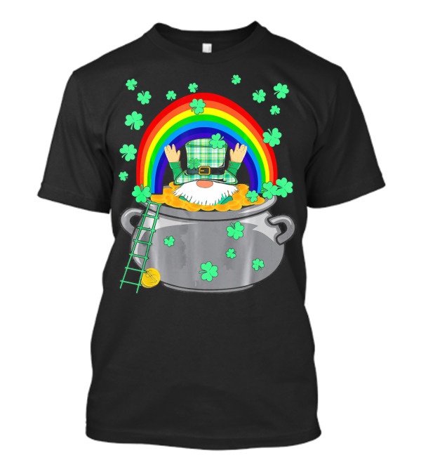 Cute Leprechaun Trap Funny Pot Of Gold With Rainbow And Shamrocks T-Shirt