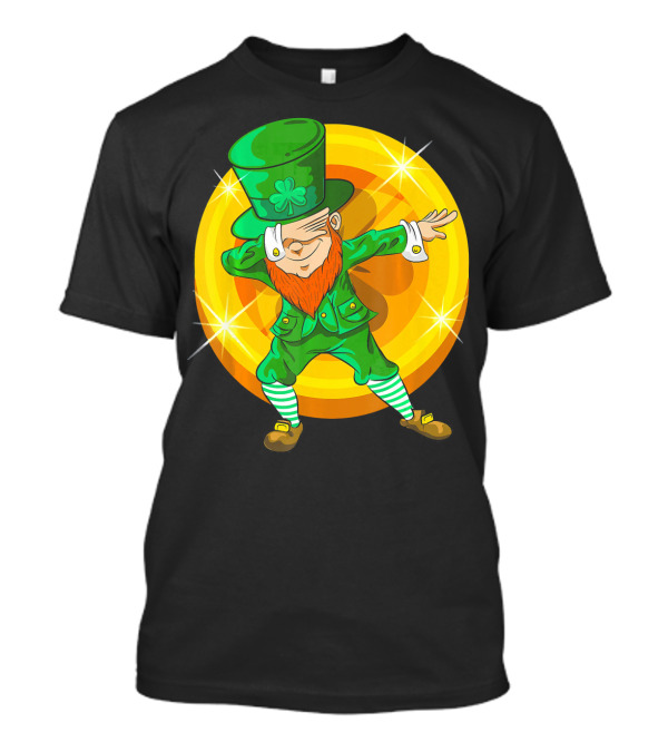 Dabbing Leprechaun With Gold Coin St Pat T-Shirt