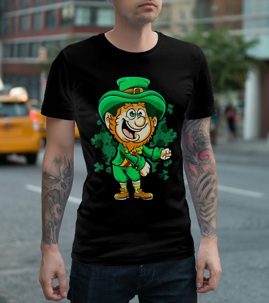 Leprechaun Floss Dance with Shamrocks for St Patricks Day T-Shirt