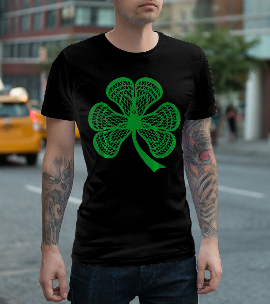 Shamrock Lacrosse Lucky Green Clover T-Shirt