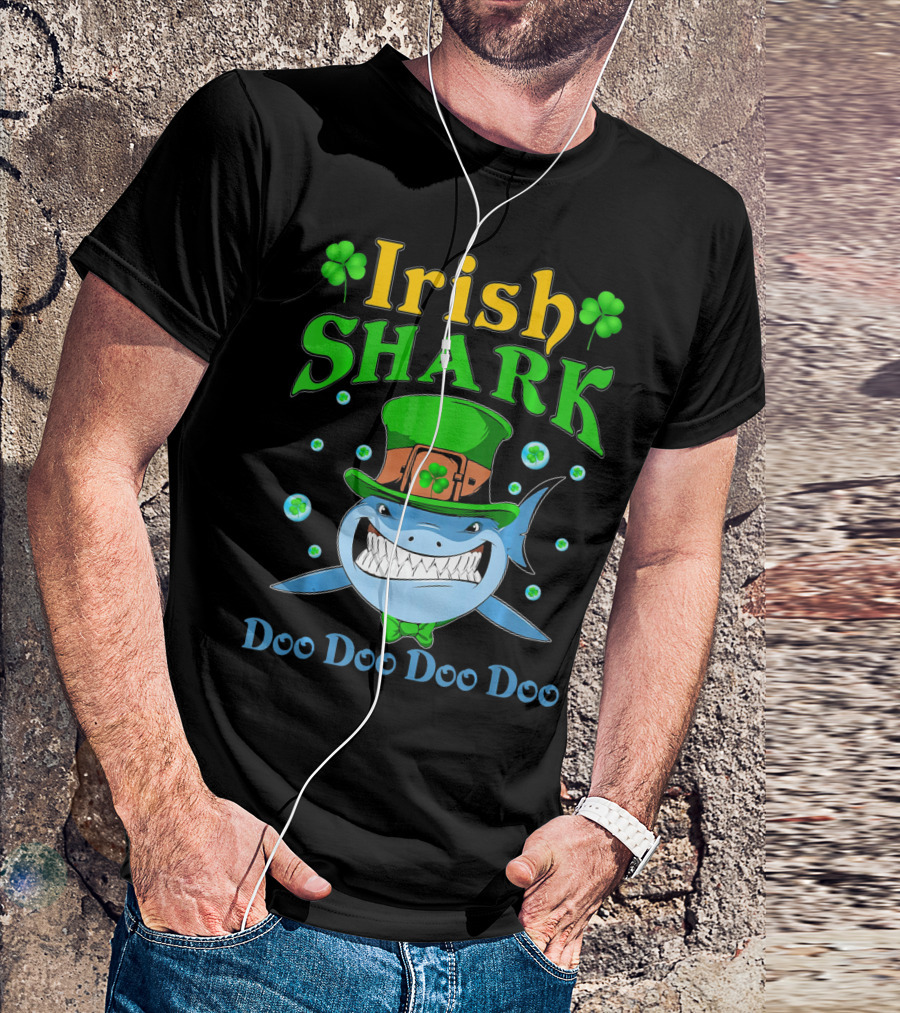 Irish Shark St Patricks Day Doo Doo Doo Doo T-Shirt