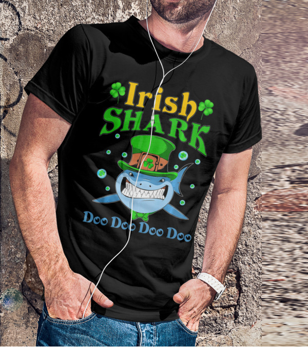 Irish Shark St Patricks Day Doo Doo Doo Doo T-Shirt