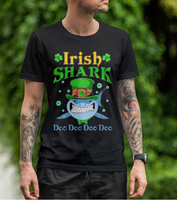 Irish Shark St Patricks Day Doo Doo Doo Doo T-Shirt