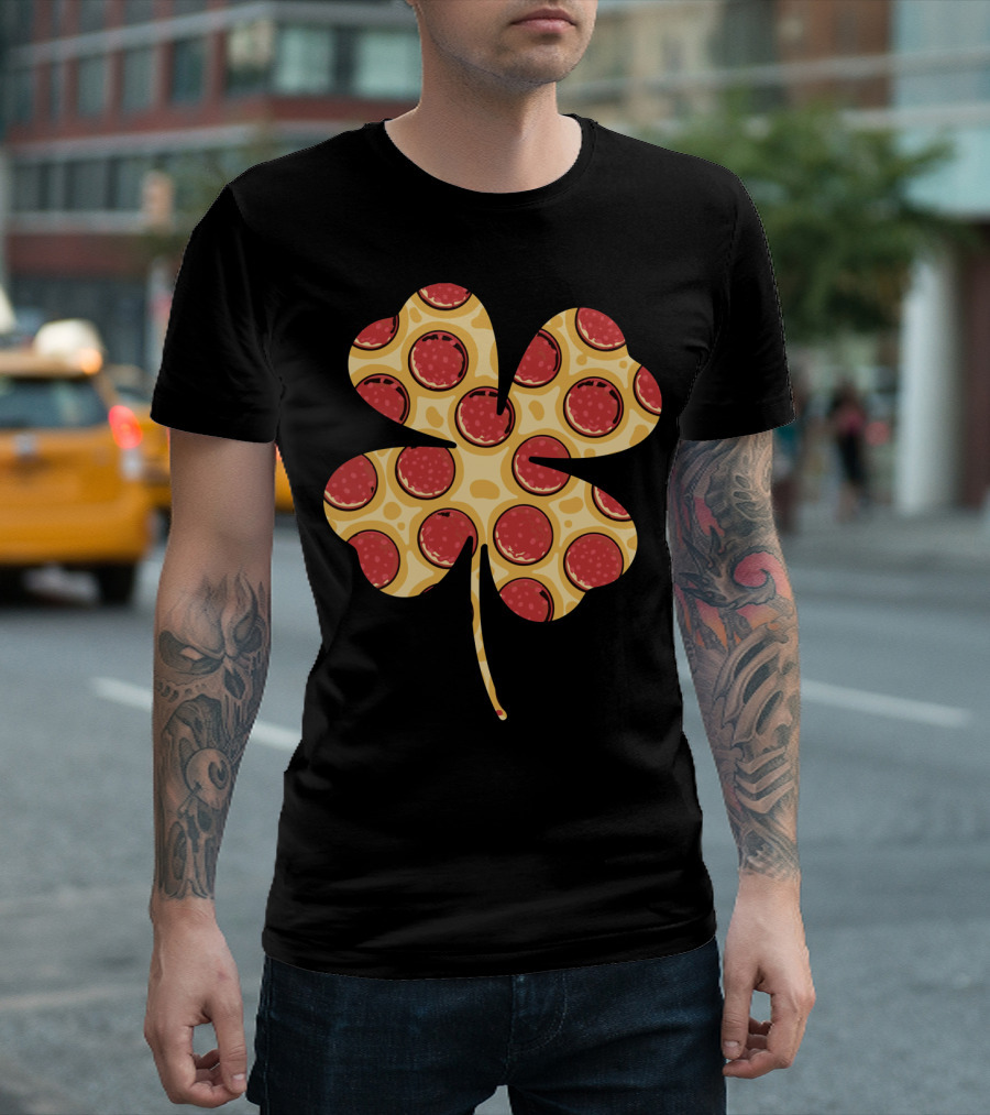 Shamrock Pizza Pepperoni Longsleeve St Patri T-Shirt