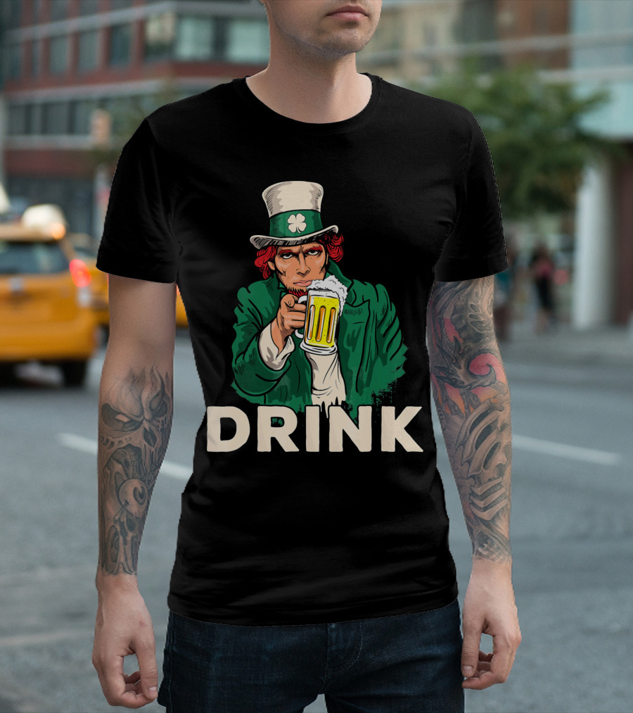 Drink Beer Funny Irish St. Patrick's Day T-Shirt