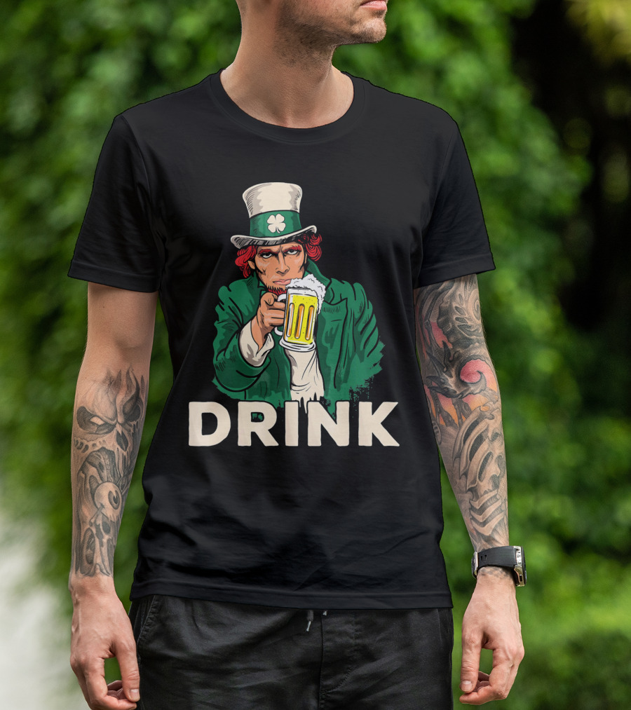 Drink Beer Funny Irish St. Patrick's Day T-Shirt