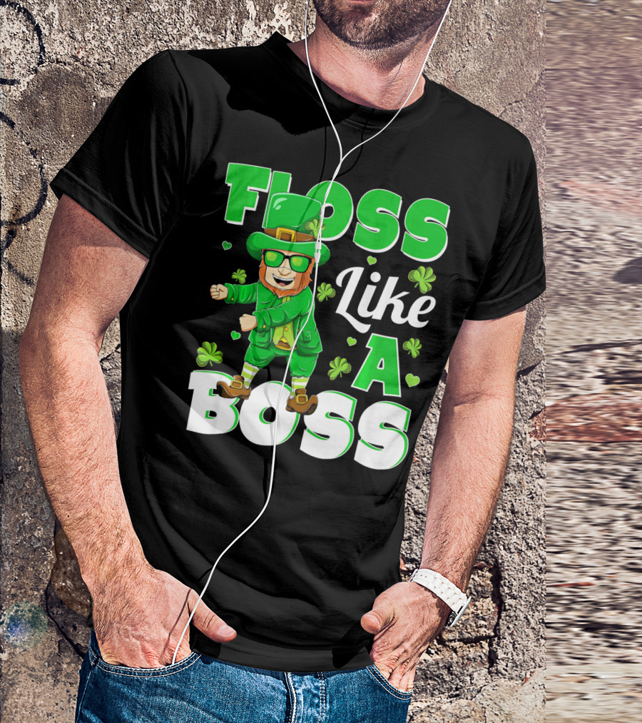 Floss Like A Boss St Patricks Day Leprechaun Dance T-Shirt