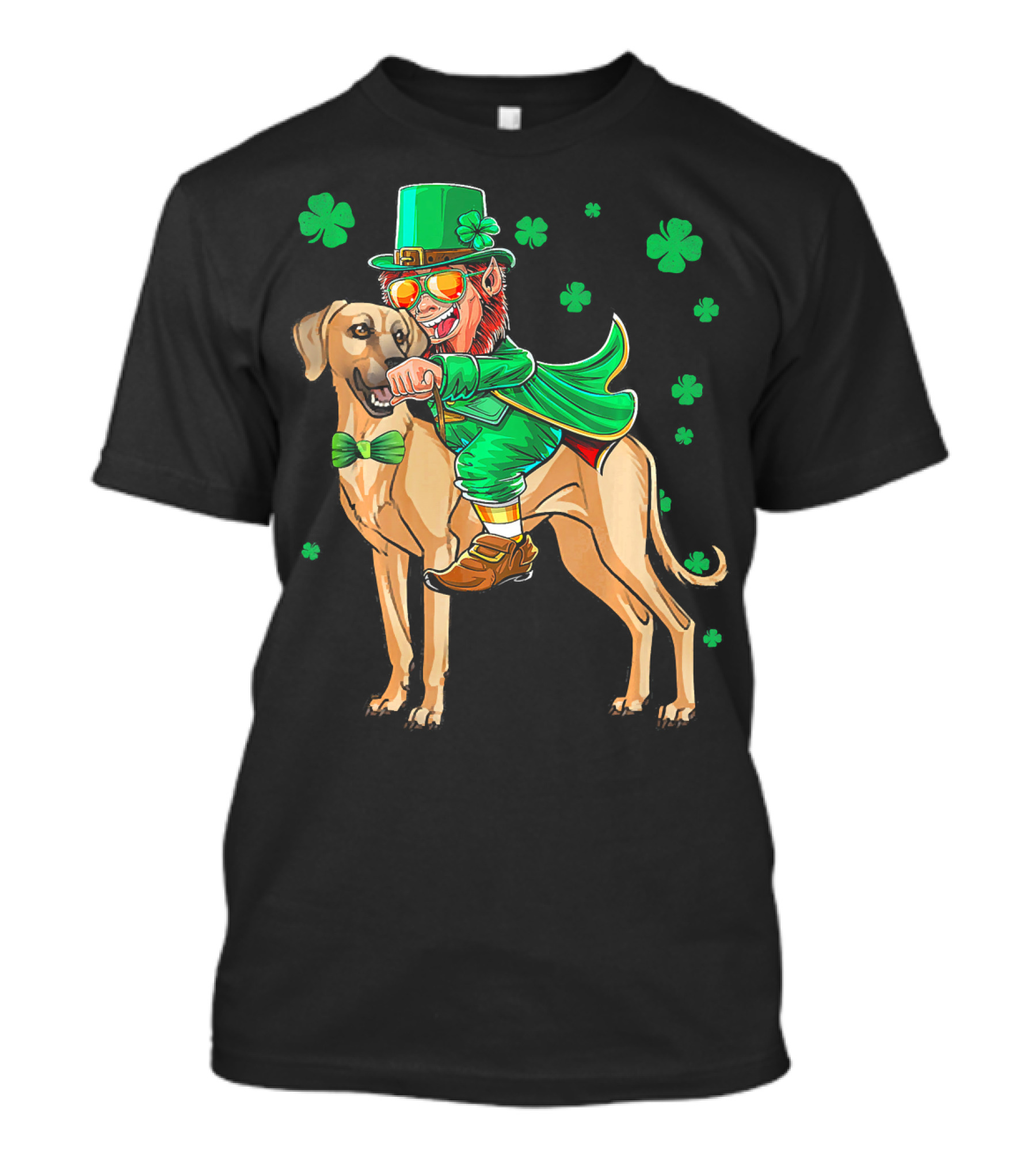 Leprechaun With Sloughi And Shamrock St. Patrick's Day T-Shirt