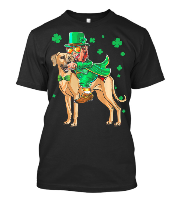 Leprechaun With Sloughi And Shamrock St. Patrick's Day T-Shirt