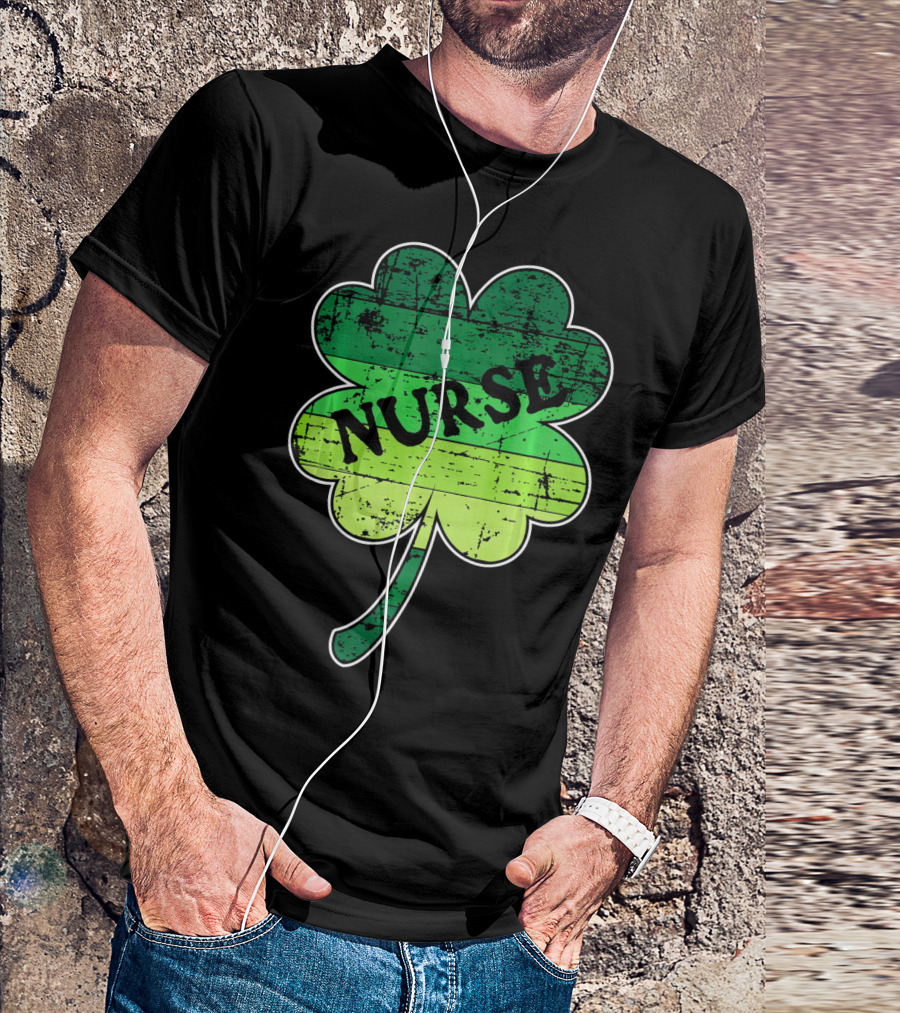 Nurse Shamrock Irish RN ER Nurse Nursing T-Shirt