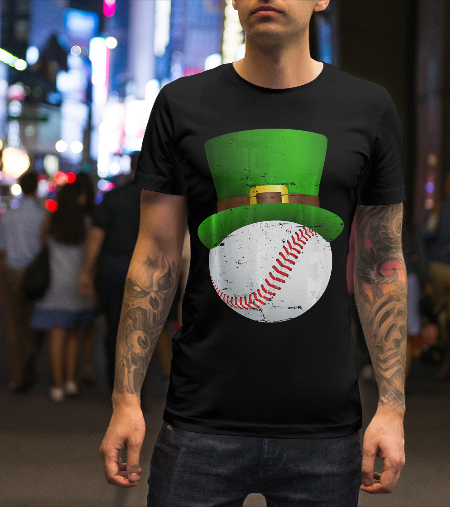 St Patricks Day Leprechaun Hat Baseball Fun T-Shirt