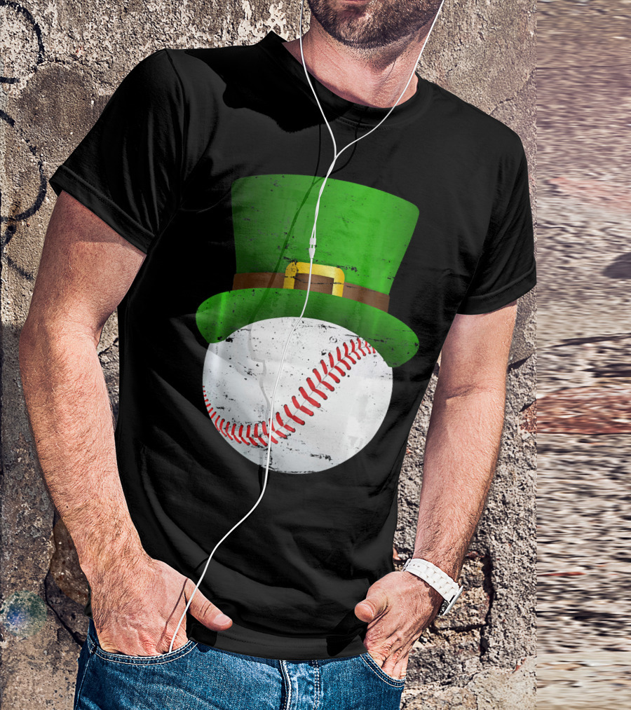St Patricks Day Leprechaun Hat Baseball Fun T-Shirt