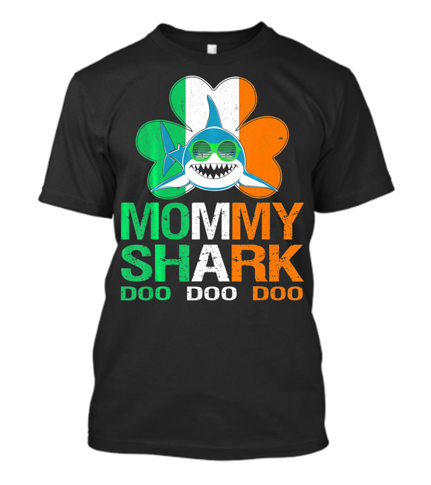 St Patricks Day Mommy Shark Doo Doo Doo Irish Shamrock T-Shirt