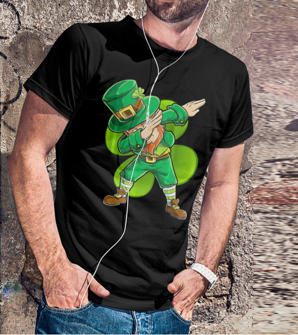 Dabbing Leprechaun Shamrock Dance St. Patrick's Day T-Shirt