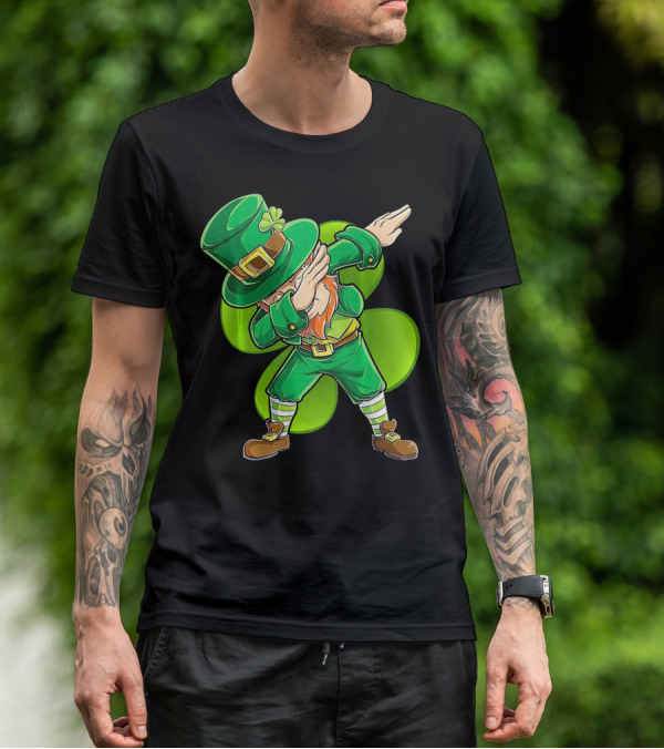 Dabbing Leprechaun Shamrock Dance St. Patrick's Day T-Shirt