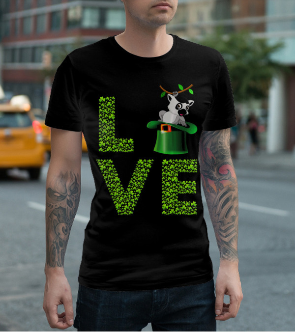 Love Lemur St Patricks Day Shamrock Hat T-Shirt