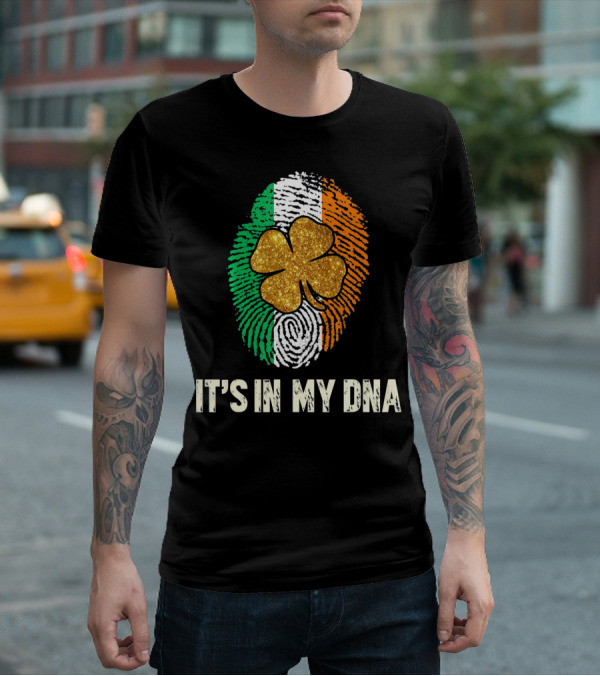 It's In My Irish DNA Fingerprint Shamrock St Patrick's Day T-Shirt