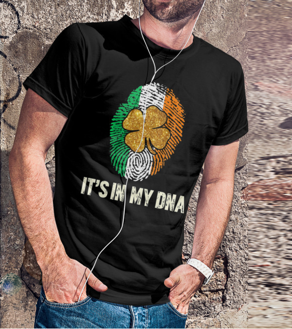 It's In My Irish DNA Fingerprint Shamrock St Patrick's Day T-Shirt