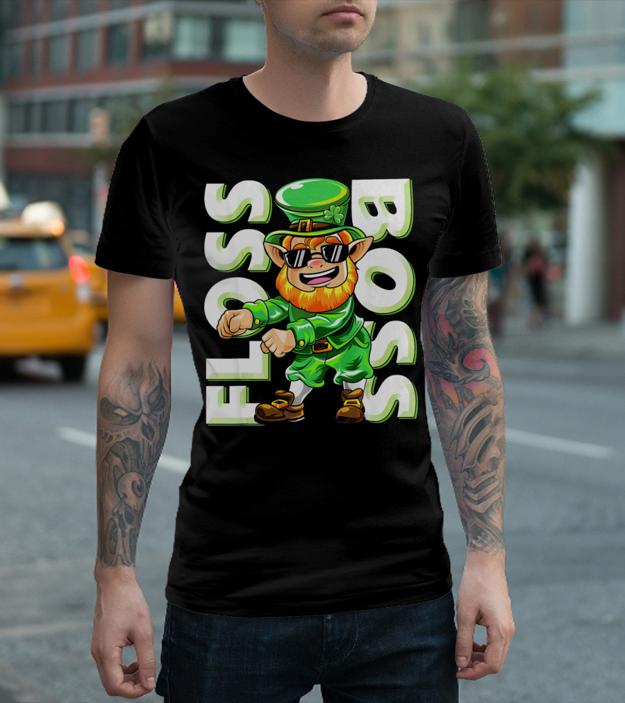 Floss Boss Leprechaun Dance St. Patrick's Day T-Shirt