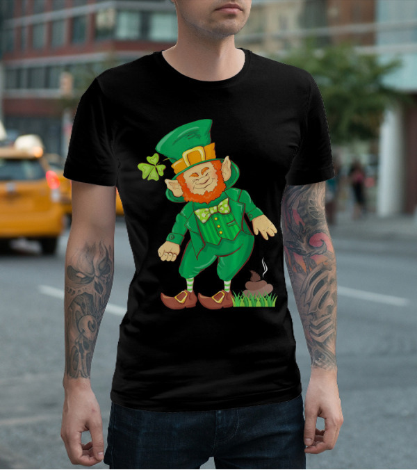 St Paddy Pooping Leprechaun Funny Saint Patrick's Day Humor T-Shirt