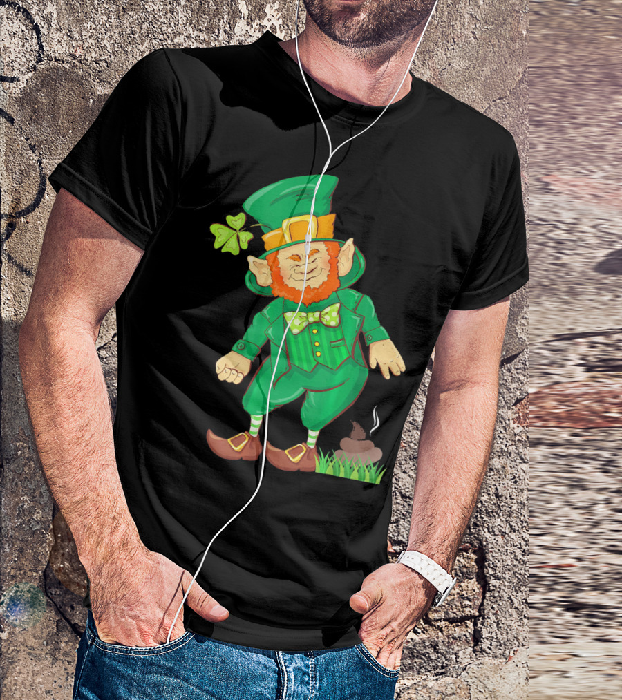 St Paddy Pooping Leprechaun Funny Saint Patrick's Day Humor T-Shirt