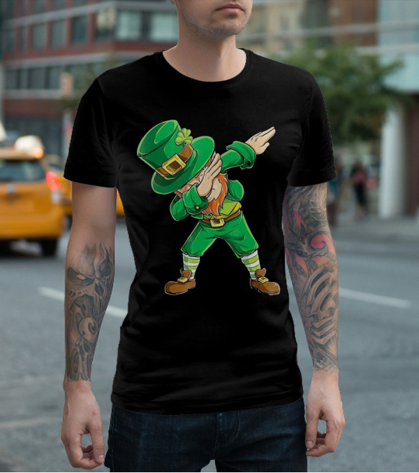 Dabbing Leprechaun Dab Dance St Patricks Day Irish Green Hat T-Shirt