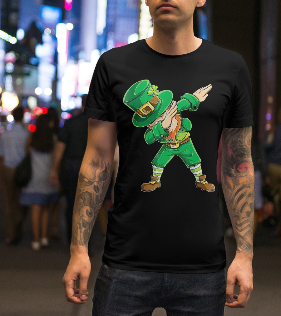 Dabbing Leprechaun Dab Dance St Patricks Day Irish Green Hat T-Shirt