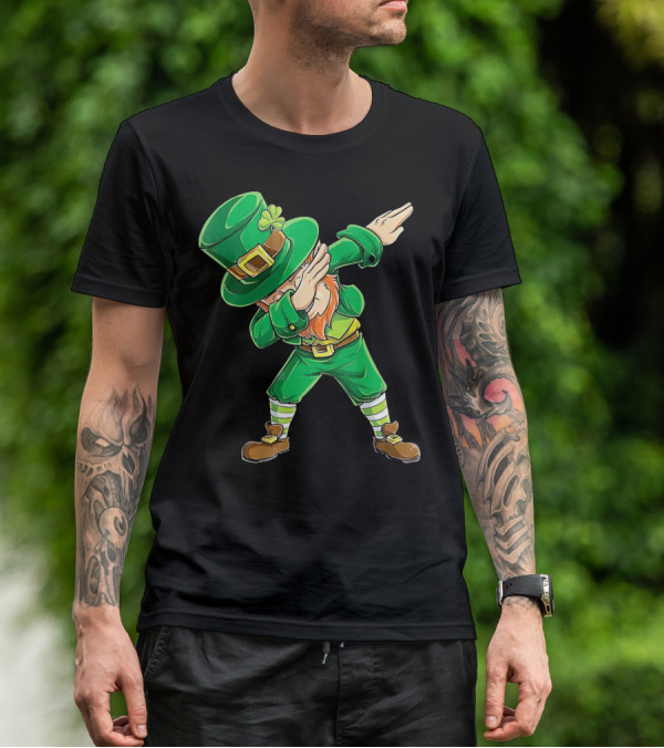 Dabbing Leprechaun Dab Dance St Patricks Day Irish Green Hat T-Shirt